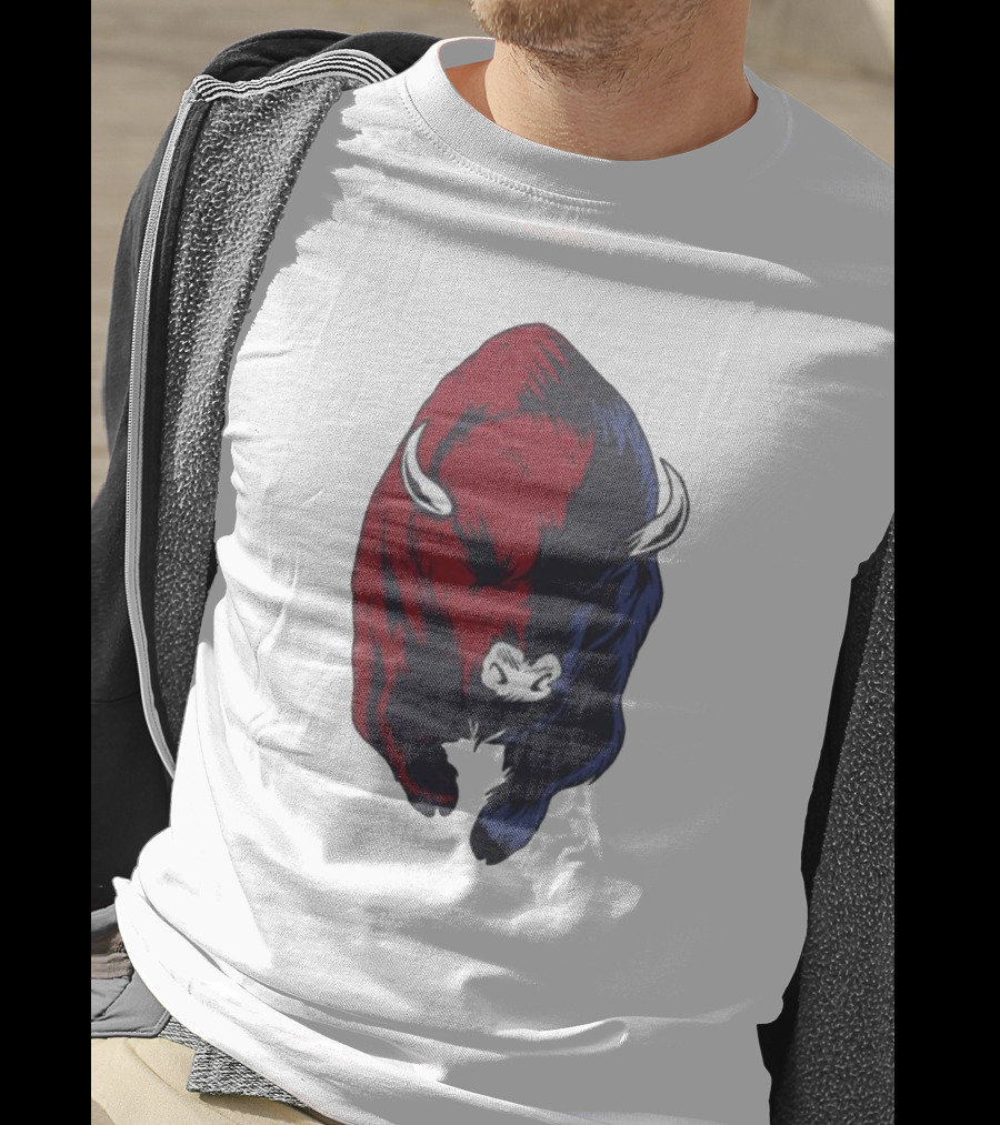 Bull Duality Red Blue Contrast T-Shirt
