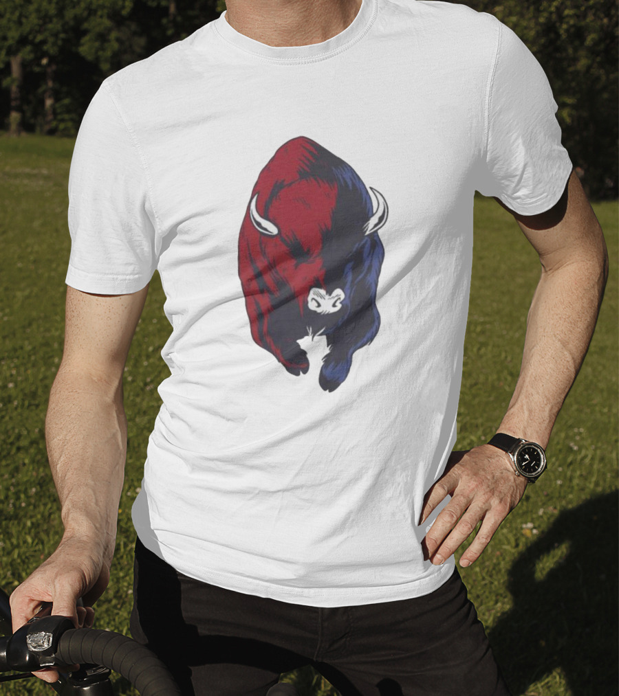 Bull Duality Red Blue Contrast T-Shirt