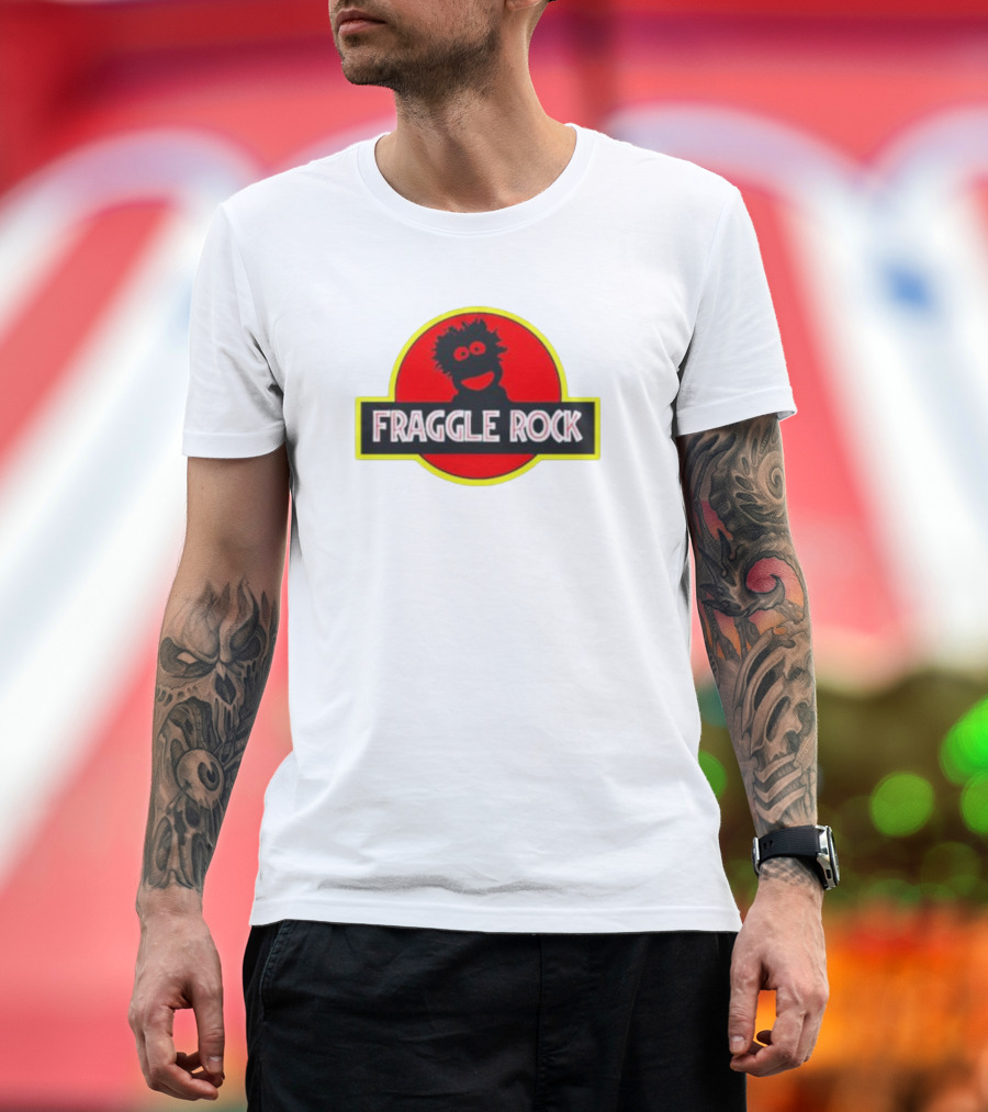 Craig Baird Fraggle Rock Jurassic Park Logo Mashup T-Shirt
