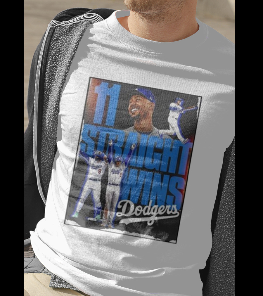 11 Straight Wins Dodgers T-Shirt