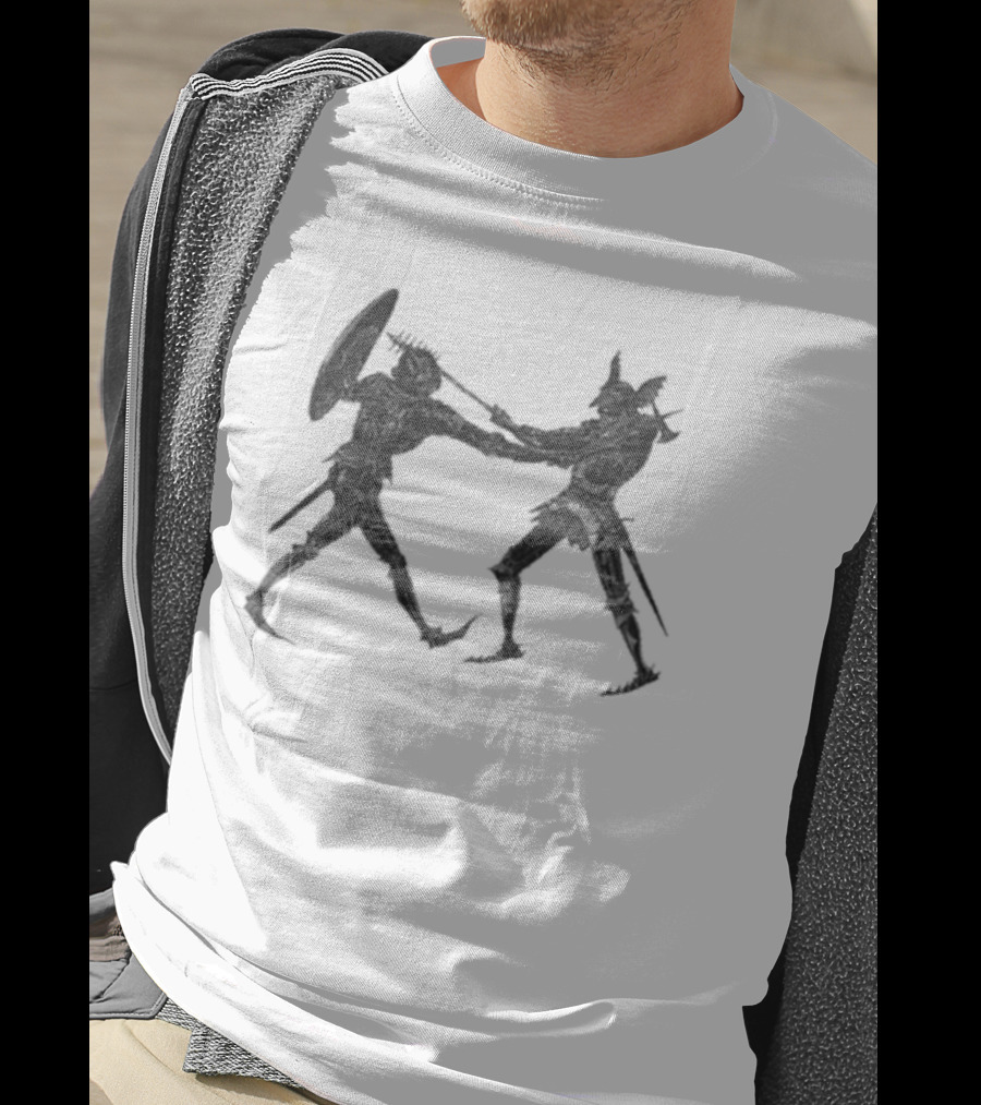 Night Shift Vivere Warrior Silhouettes Combat Scene T-Shirt