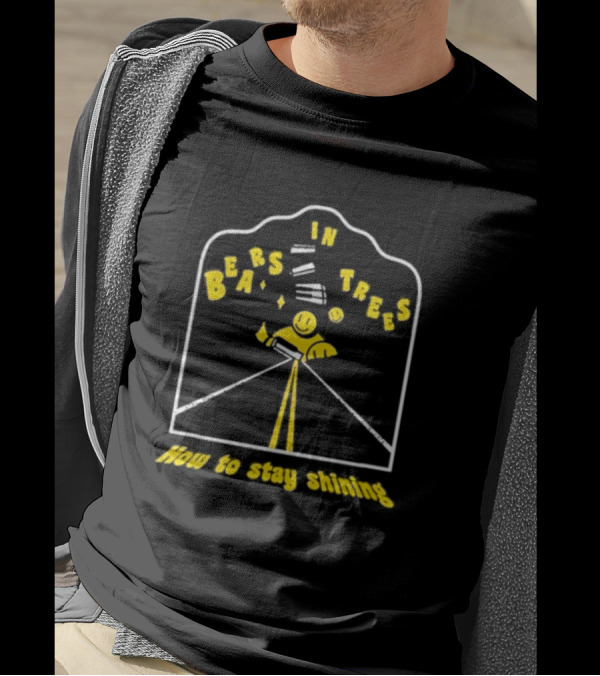 Bears In Trees How To Stay Shining Smiley Figure On Road With Lanes T-Shirt