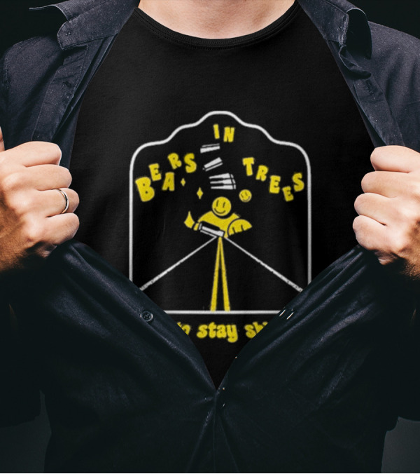 Bears In Trees How To Stay Shining Smiley Figure On Road With Lanes T-Shirt