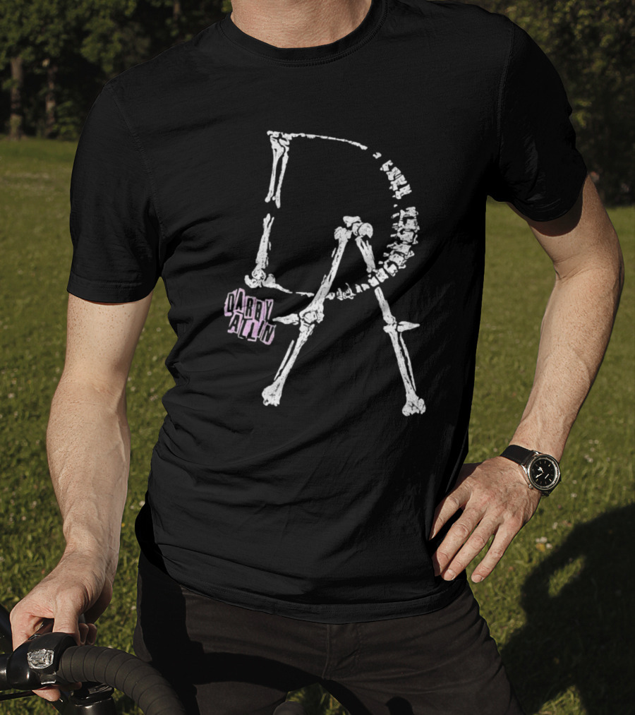 Darby Allin Skeleton Bones Lettering T-Shirt