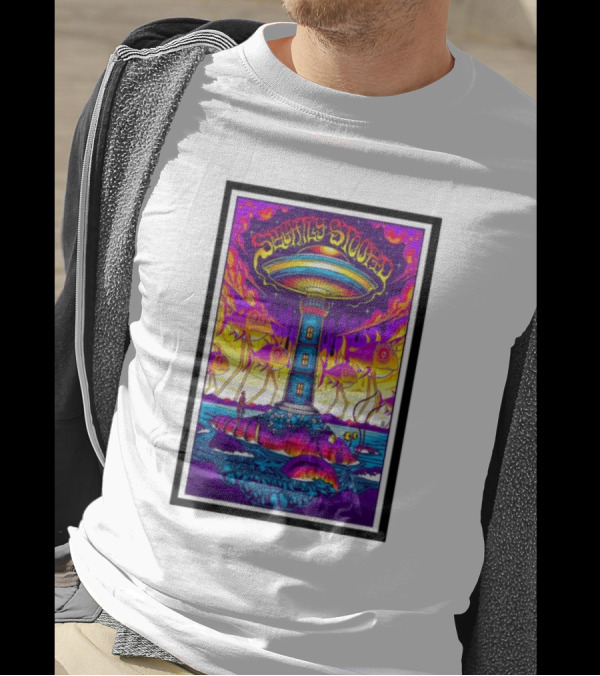 Slightly Stoopid Trippy Lighthouse Artwork 25th Aug T-Shirt