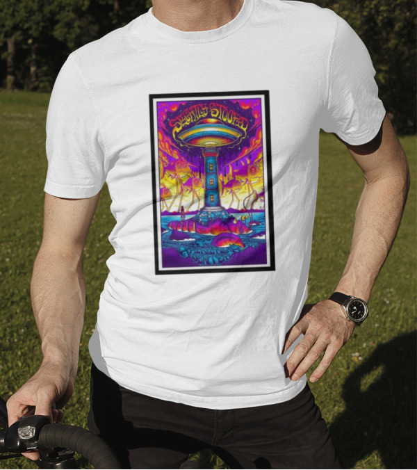 Slightly Stoopid Trippy Lighthouse Artwork 25th Aug T-Shirt
