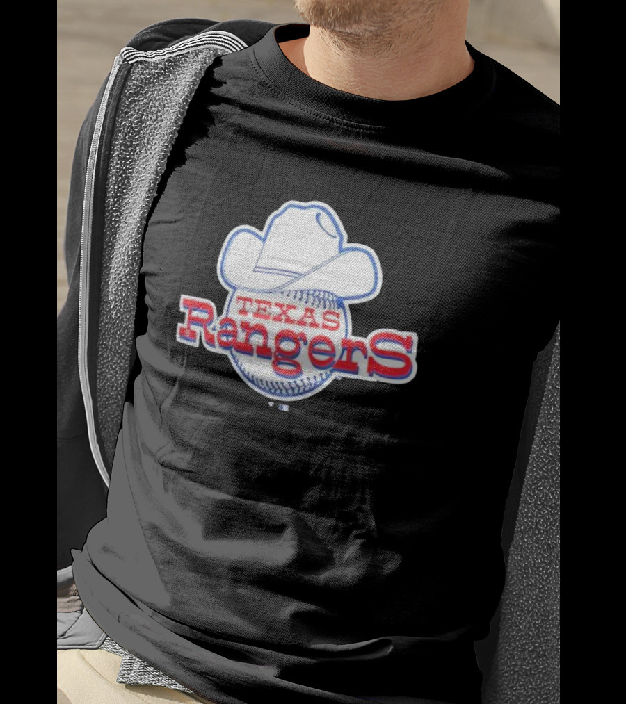 Texas Rangers Cooperstown Collection Cowboy Hat Baseball T-Shirt