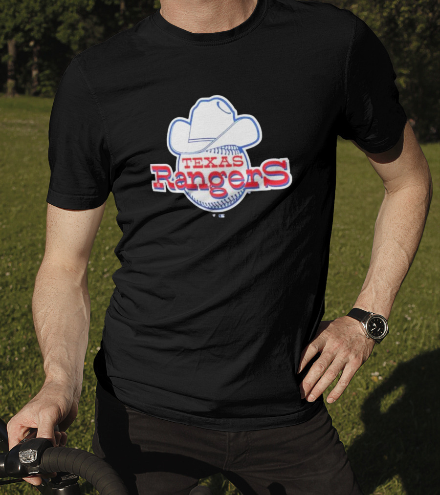 Texas Rangers Cooperstown Collection Cowboy Hat Baseball T-Shirt