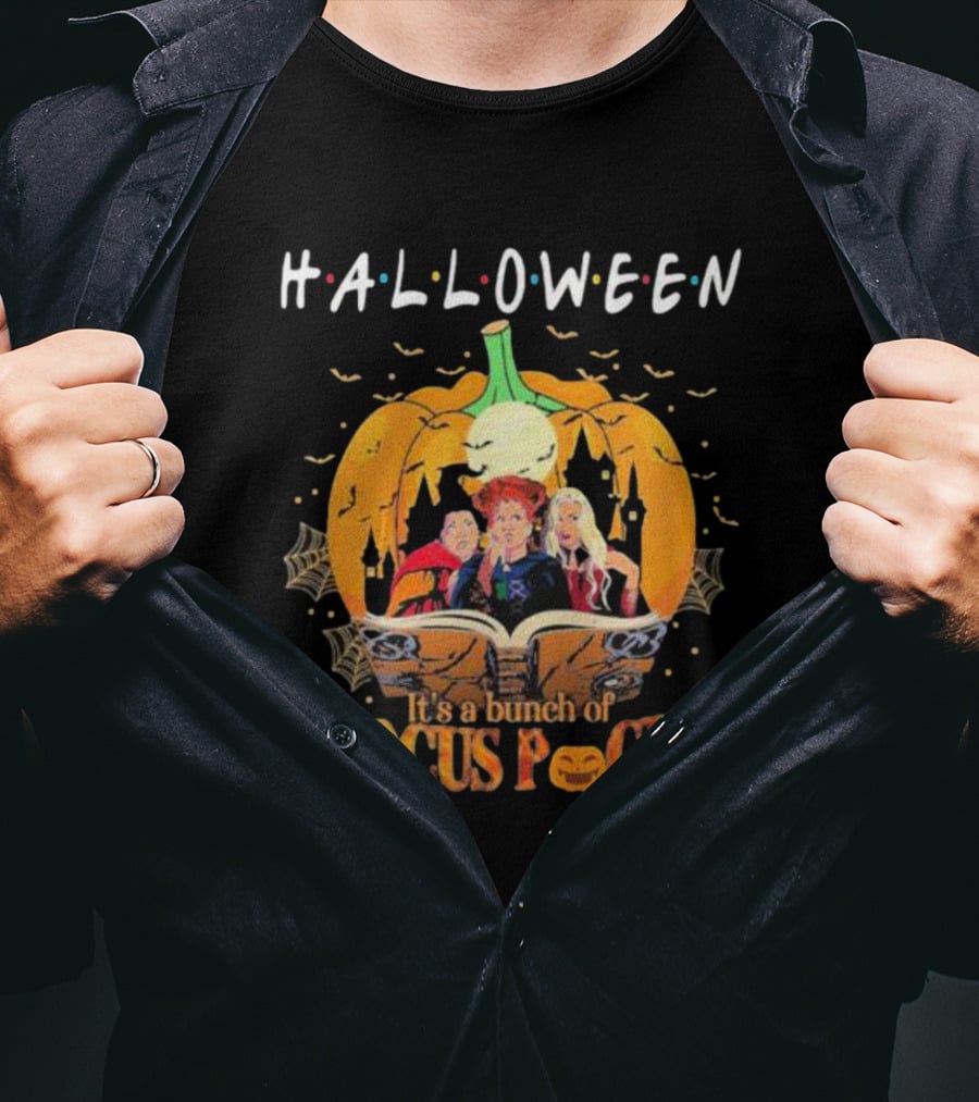 Halloween Friends It’s A Bunch Of Hocus Pocus Pumpkin Sanderson Sisters T-Shirt