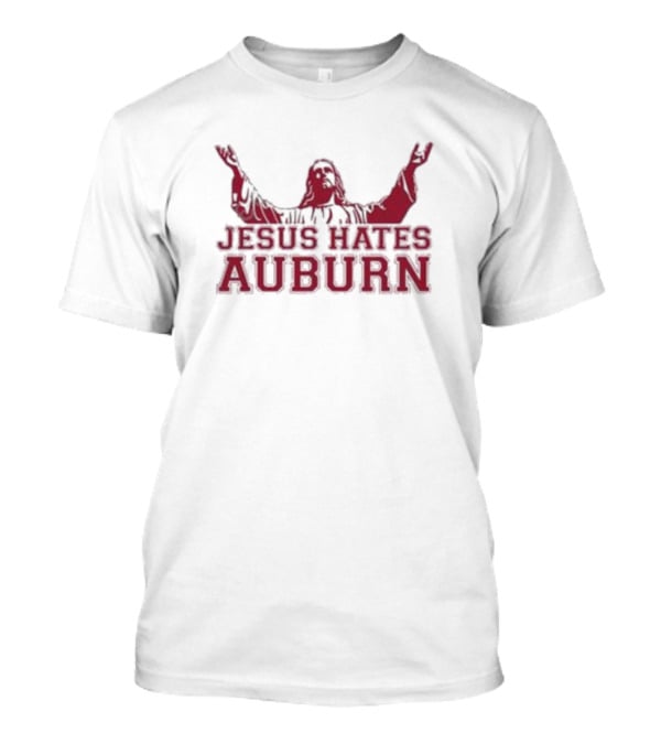 Duchesssexpert Jesus Hates Auburn Text With Red Jesus T-Shirt