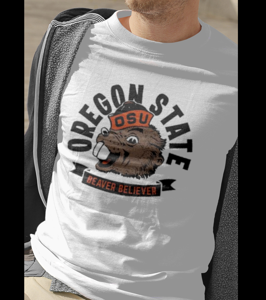 Oregon State OSU Beaver Believer Retro Mascot T-Shirt