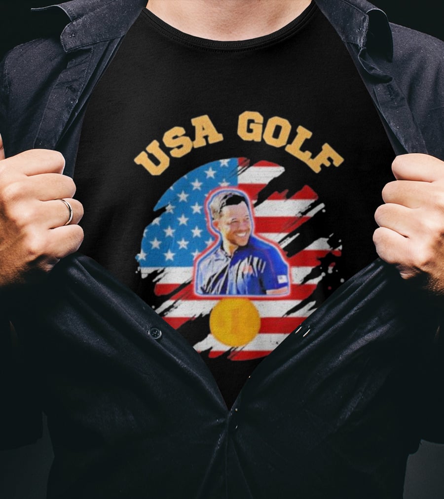 Xander Schauffele Team USA Golf Essential Sweater USA Golf T-Shirt
