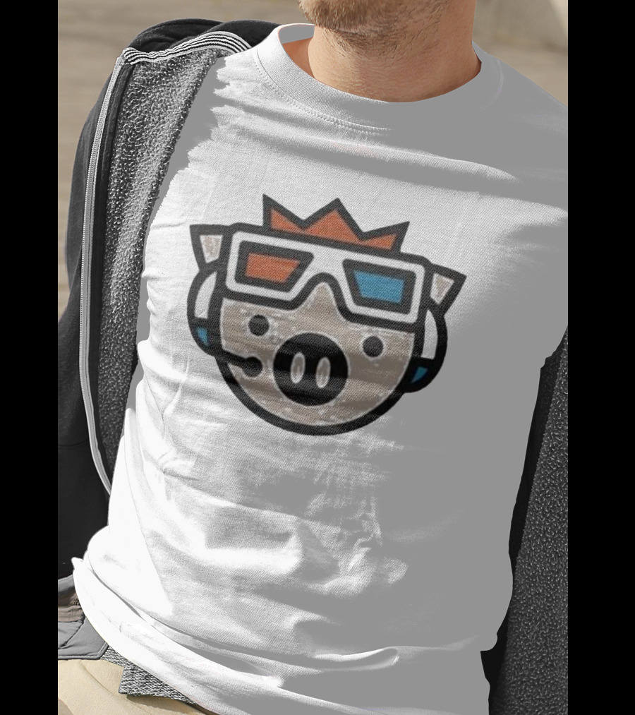 Technoblade Pig With 3D Glasses And Headset T-Shirt