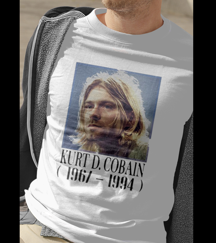 Vintage Kurt D. Cobain 1967-1994 Memorial Painting T-Shirt