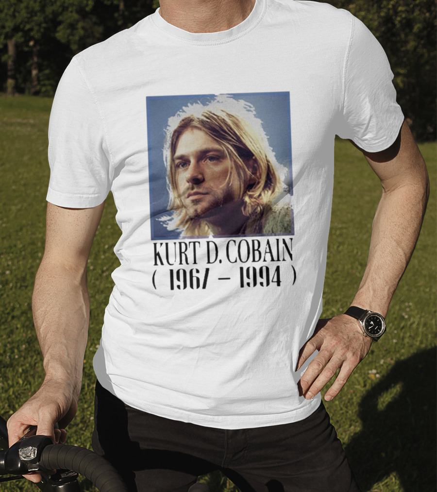 Vintage Kurt D. Cobain 1967-1994 Memorial Painting T-Shirt