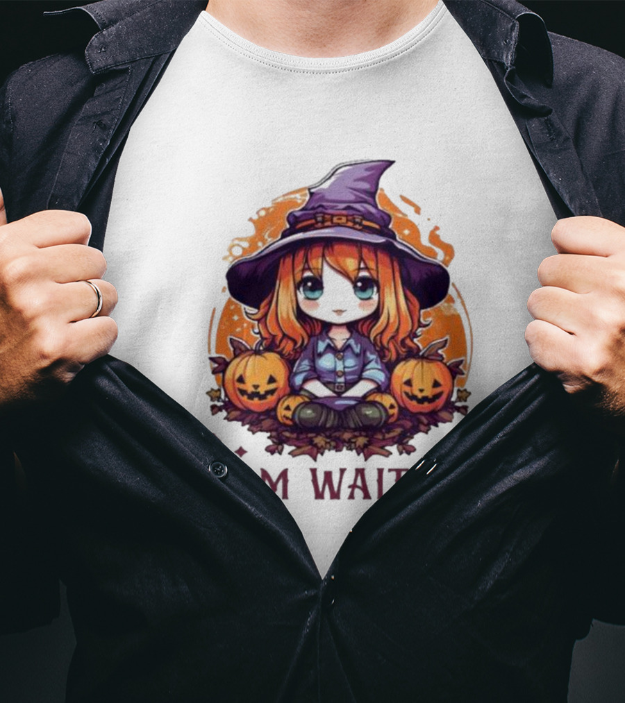 Chibi Witch I Am Waiting Pumpkins T-Shirt