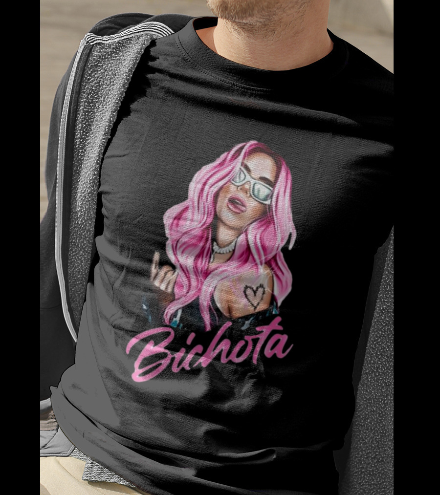 Karol G Pink Hair La Bichota Reggaeton Fan Birthday Gift T-Shirt