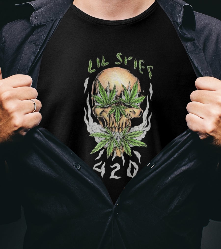 Lil Skies 420 Skull Leaf Smoke T-Shirt