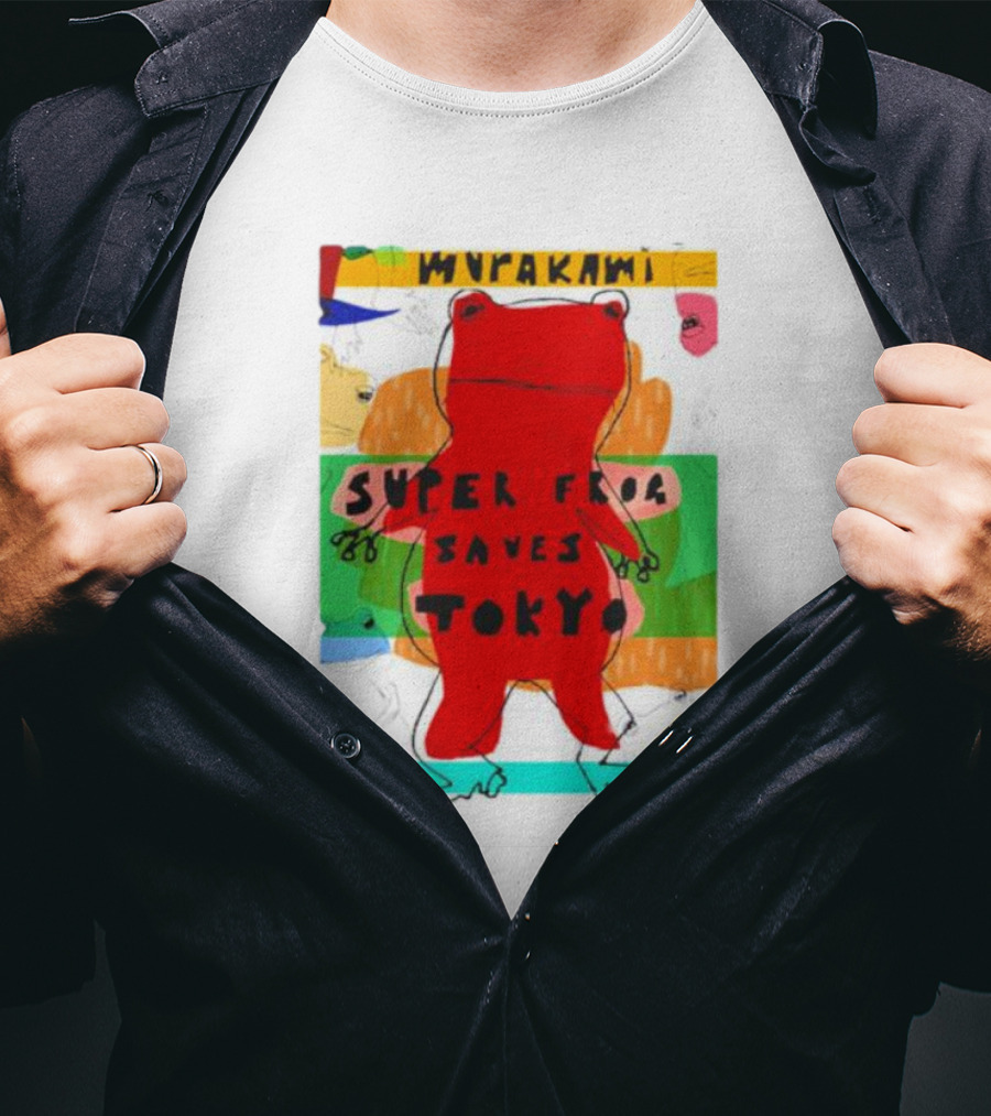 Super Frog Saves Tokyo Haruki Murakami T-Shirt