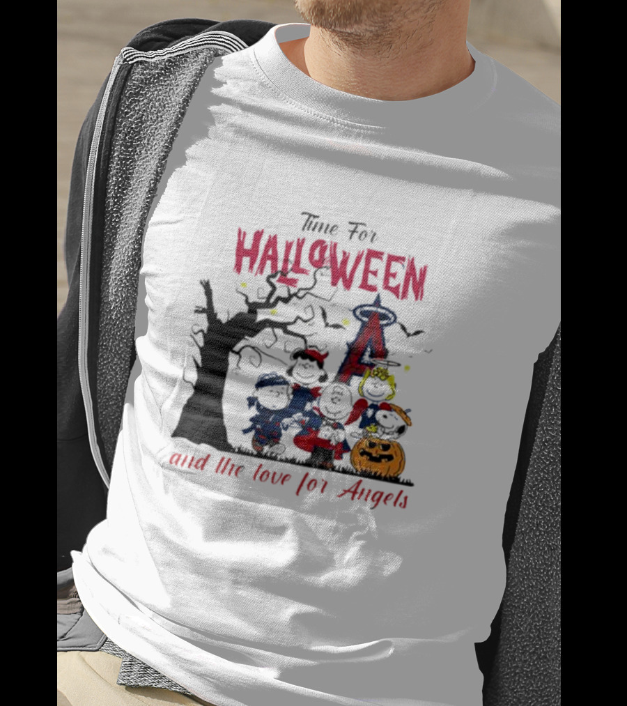 Time For Halloween And The Love For Angels With Festive Costumes And Jack-o'-Lantern T-Shirt