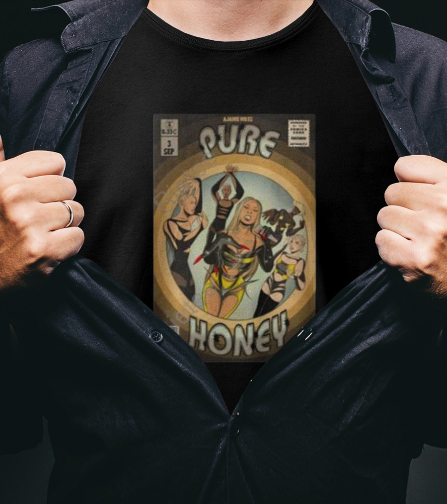 Ajanie Hiress Pure Honey Vintage Comic Style Cover T-Shirt