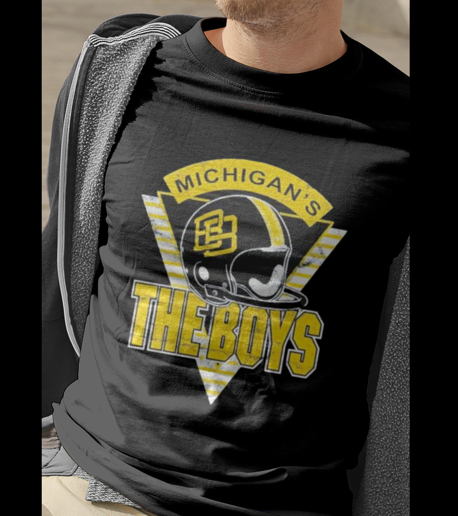 Bussin’ With The Boys Michigan’s The Boys Helmet T-Shirt