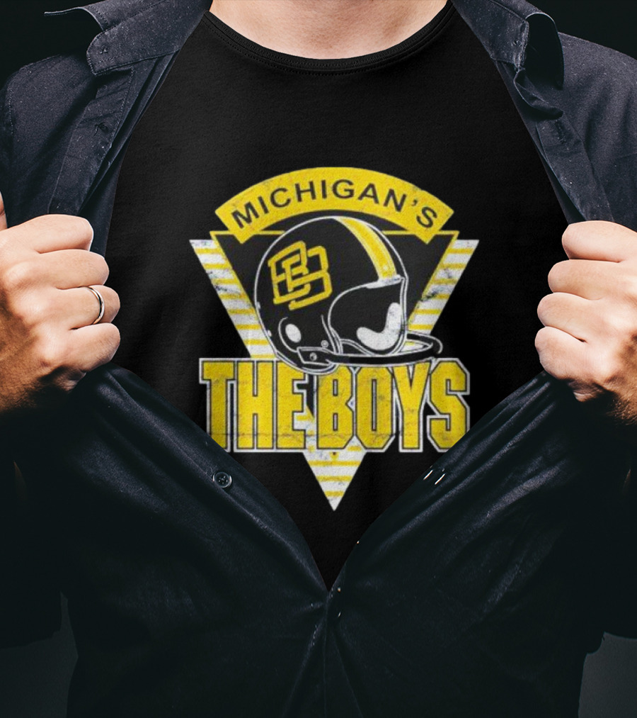 Bussin’ With The Boys Michigan’s The Boys Helmet T-Shirt