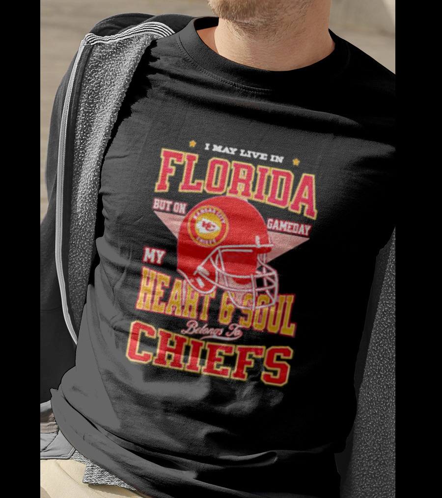 Florida Gameday Heart And Soul Belongs To Kansas City Chiefs T-Shirt