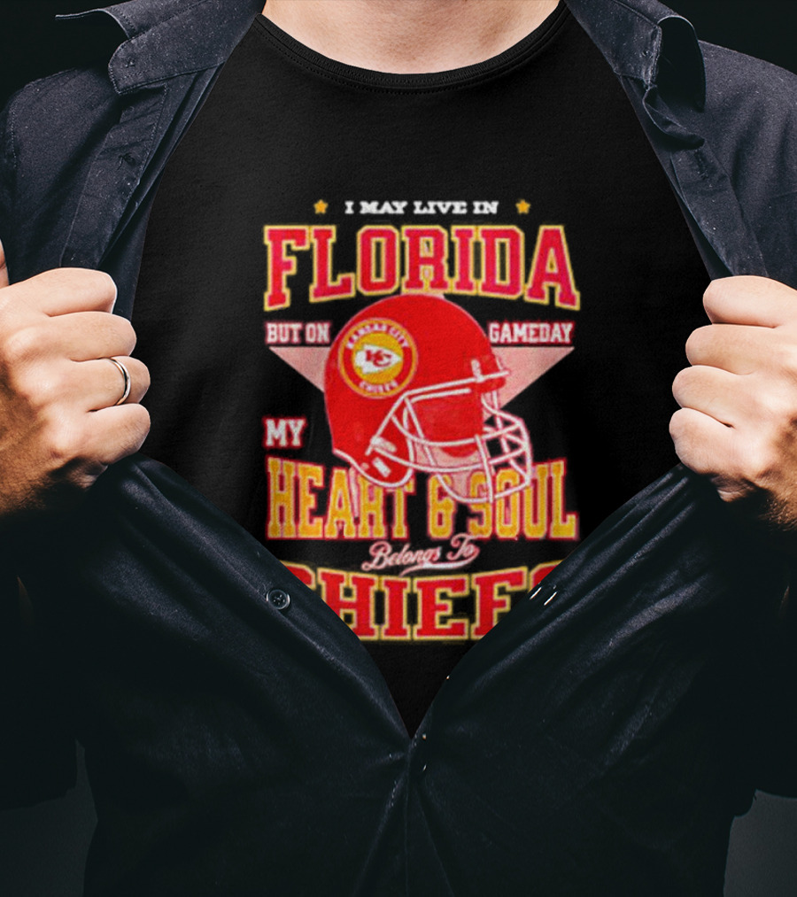 Florida Gameday Heart And Soul Belongs To Kansas City Chiefs T-Shirt