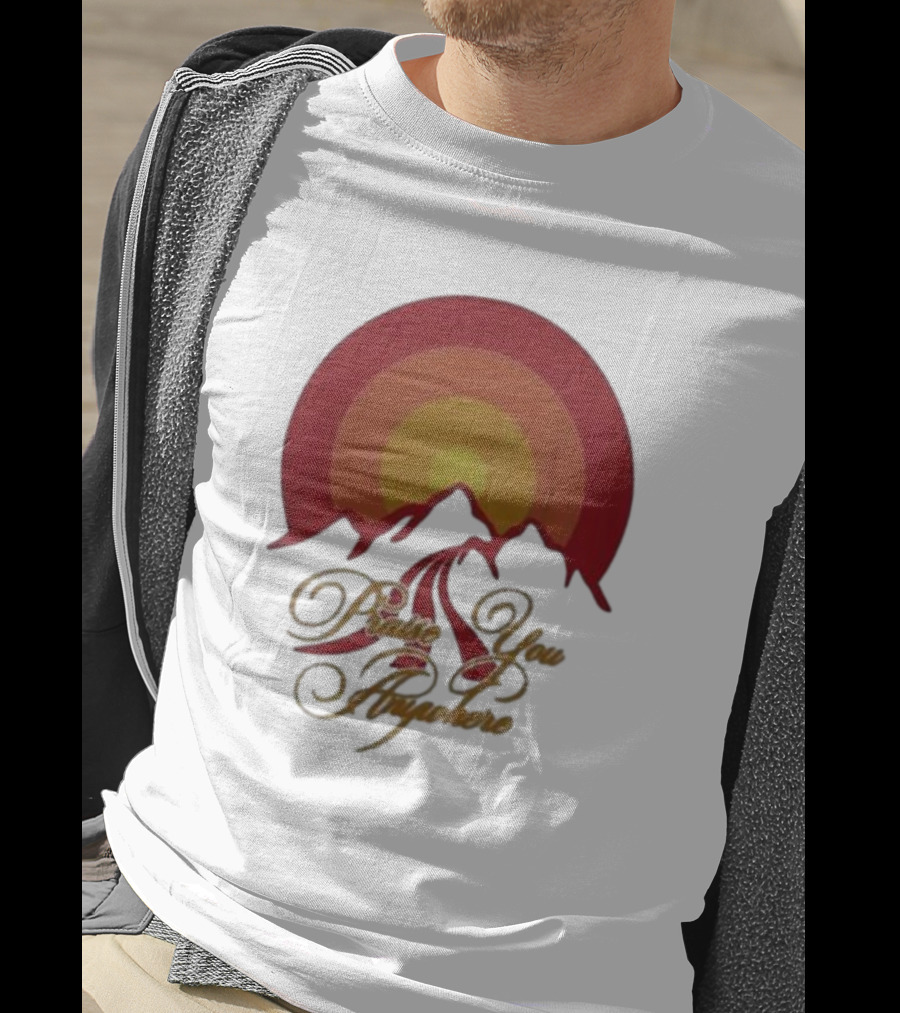 Praise You Anywhere Retro Mountain Sunset T-Shirt