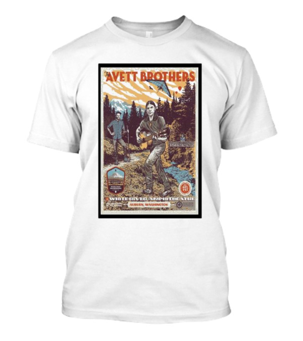Avett Brothers White River Amphitheatre Auburn Washington Vintage Concert T-Shirt