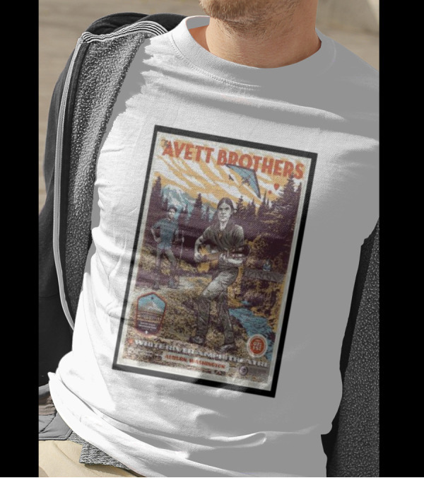 Avett Brothers White River Amphitheatre Auburn Washington Vintage Concert T-Shirt