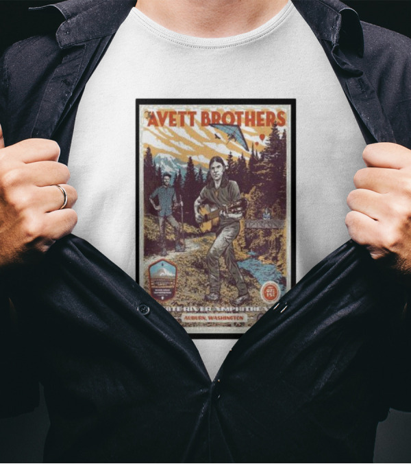 Avett Brothers White River Amphitheatre Auburn Washington Vintage Concert T-Shirt