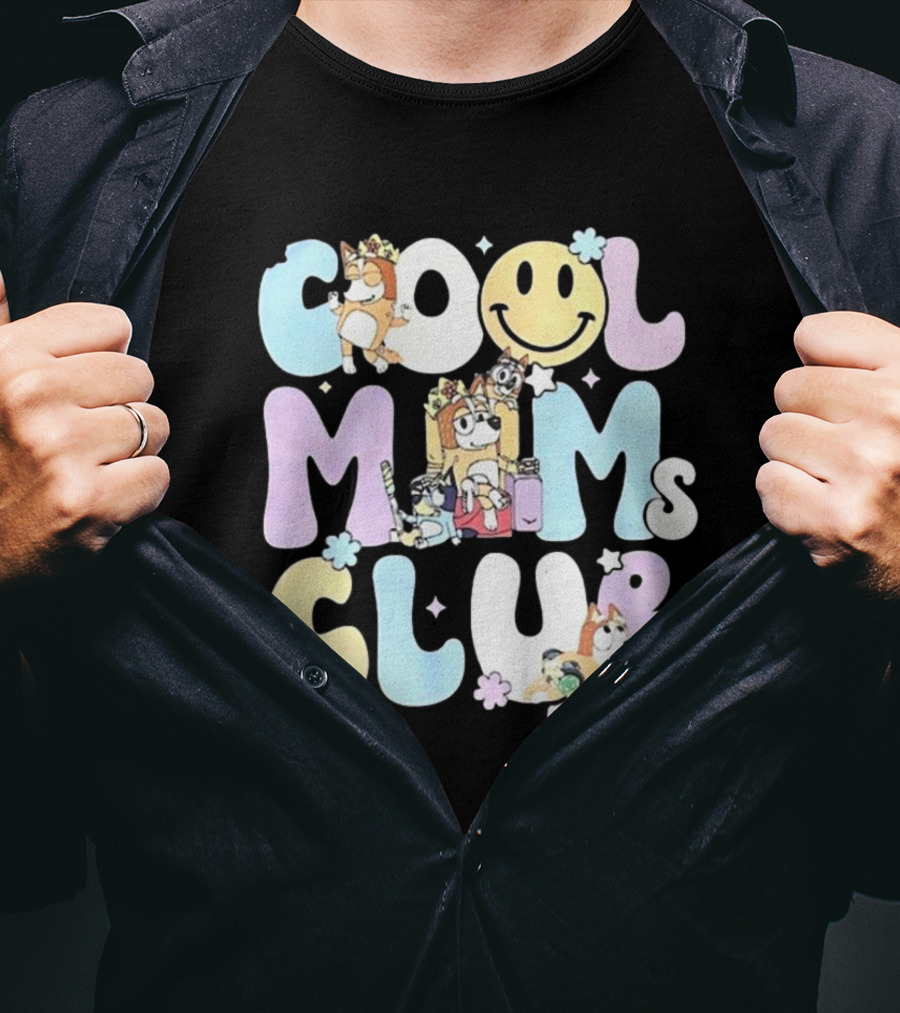 Cool Moms Club Mama Smile Happy Characters T-Shirt