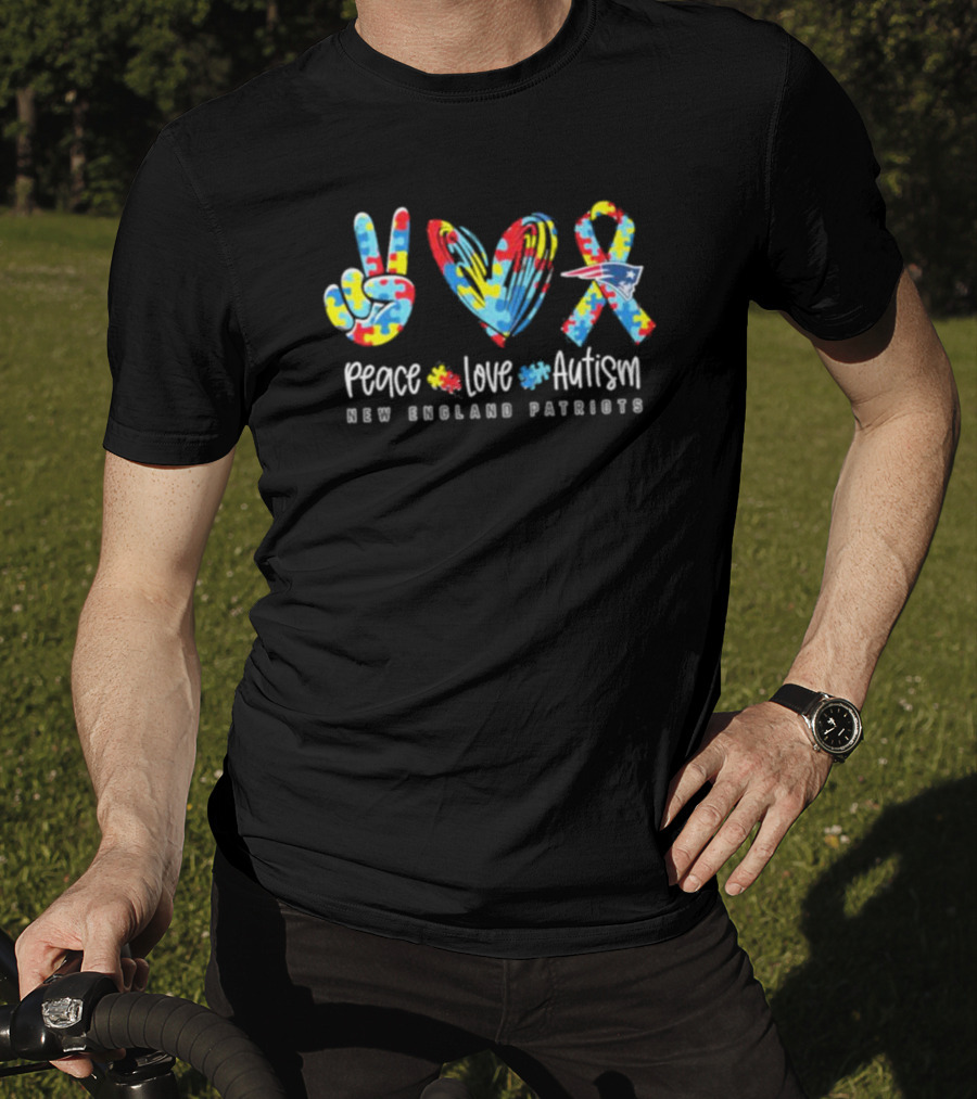 Peace Love Autism New England Patriots T-Shirt