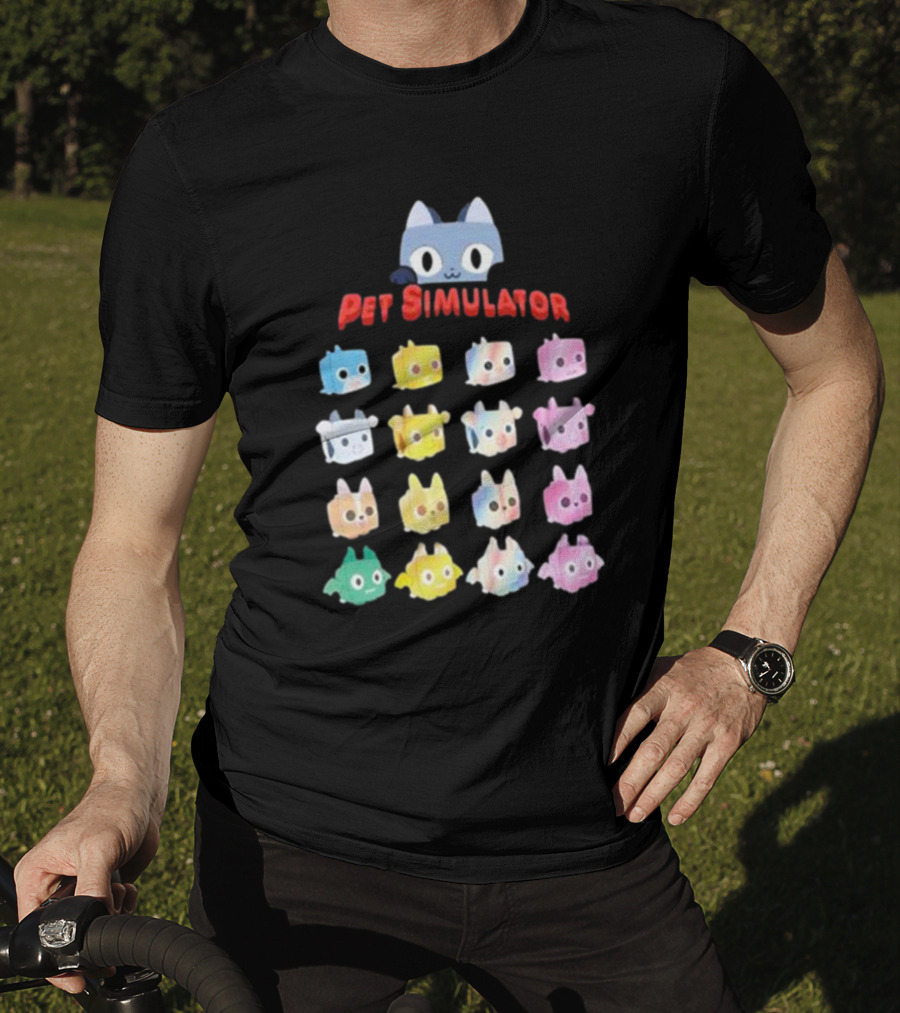 Alex Tanooki Pet Simulator Cute Colorful Kitty 16 Collection T-Shirt
