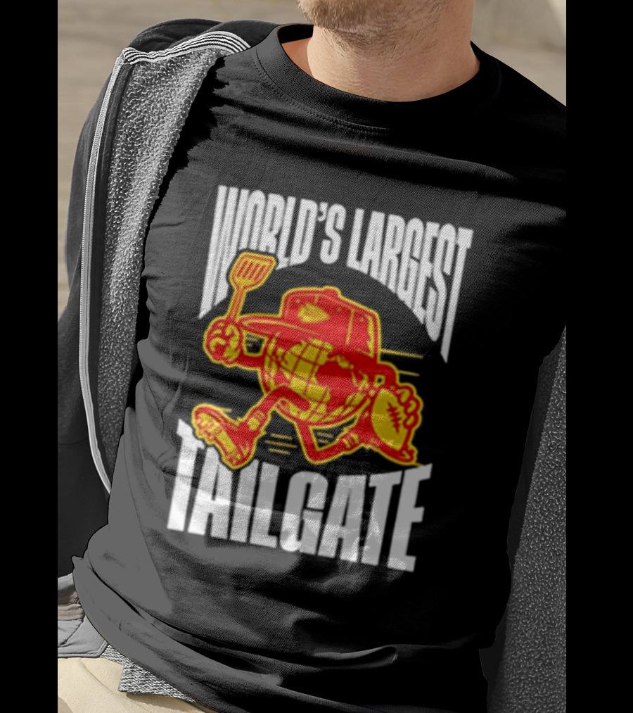 World's Largest Tailgate Football Globe And Spatula T-Shirt