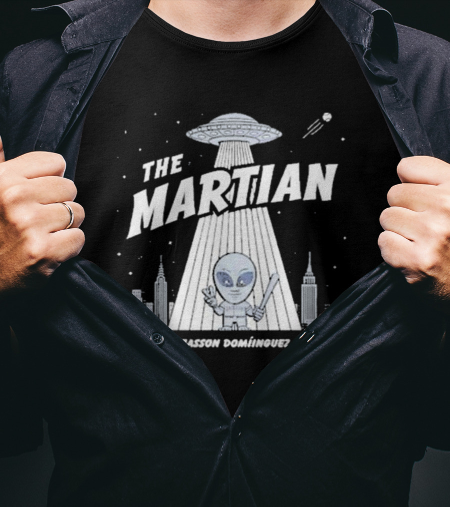 The Martian Jasson Dominguez Alien Spaceship New York Skyline T-Shirt
