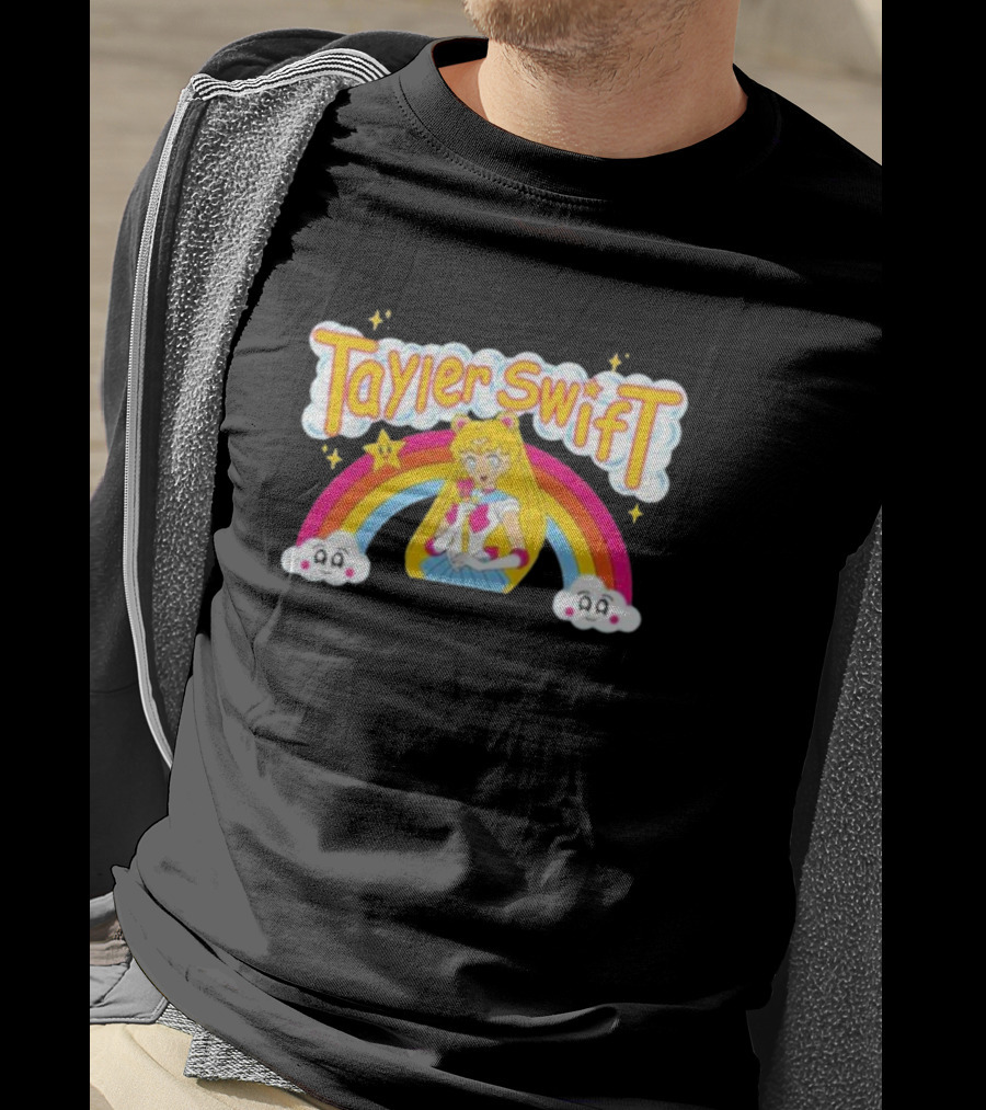 Tayler Swift Lxix Sailor Moon Rainbow Clouds T-Shirt