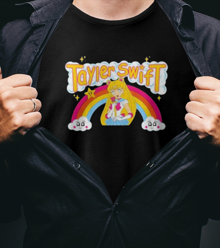 Tayler Swift Lxix Sailor Moon Rainbow Clouds T-Shirt