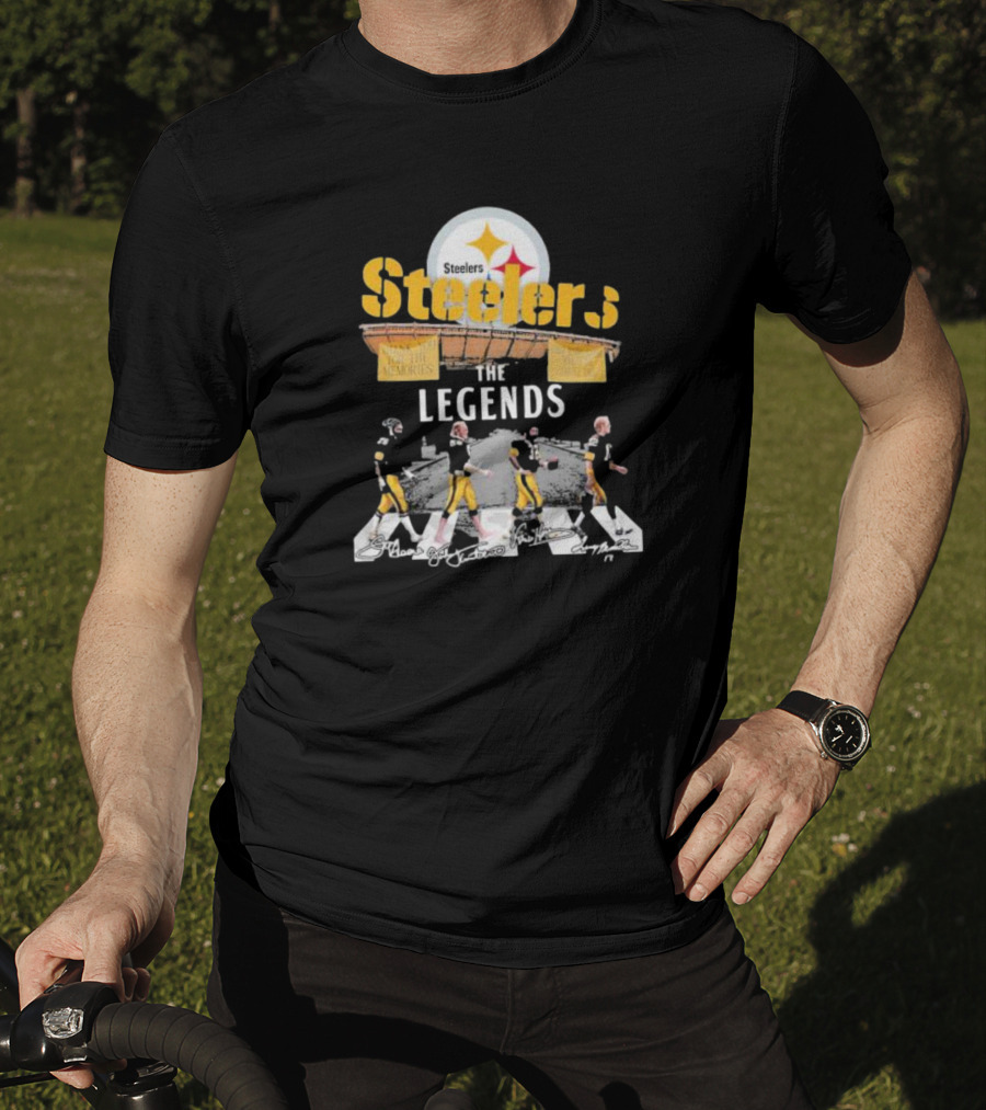 Pittsburgh Steelers The Legends Abbey Road Thank You For The Memories Signatures T-Shirt