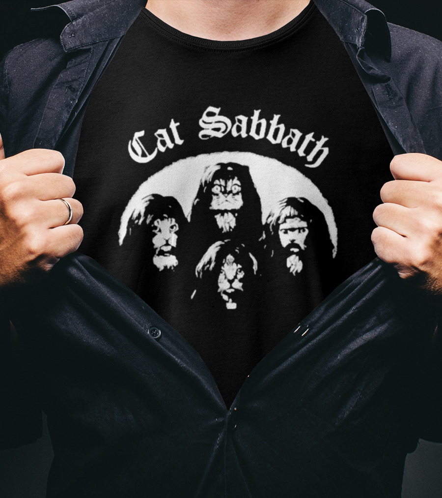 Cat Sabbath Funny Cat Band T-Shirt