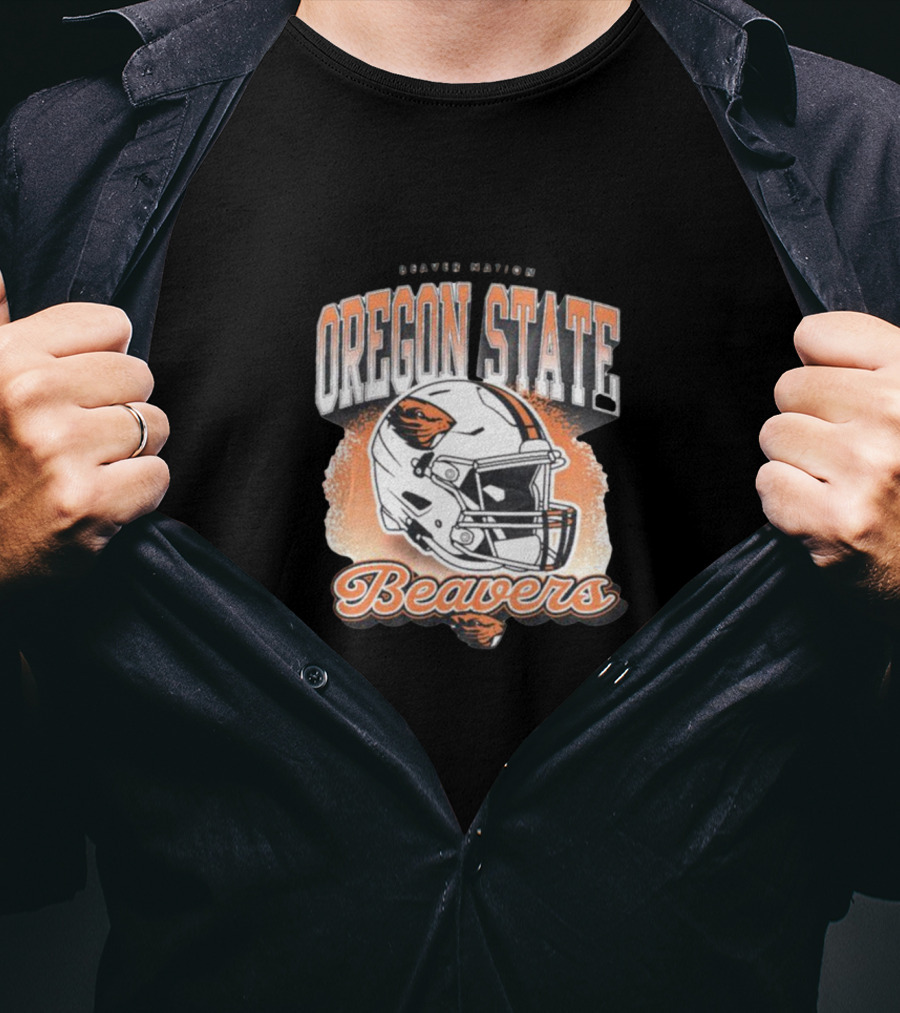 Oregon State Beavers Helmet Beavers Nation T-Shirt
