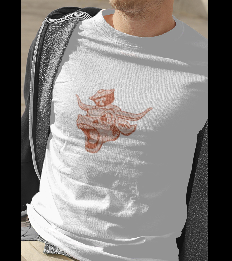 Texas Longhorns Vintage Bevo Logo Texas Orange Franklin T-Shirt