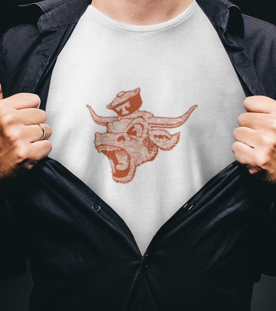 Texas Longhorns Vintage Bevo Logo Texas Orange Franklin T-Shirt