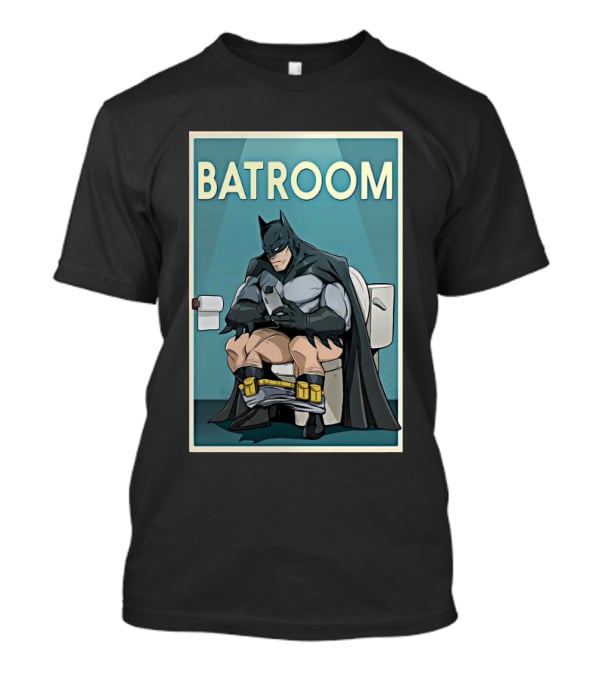 Batman Toilet Batroom Comic Panel T-Shirt