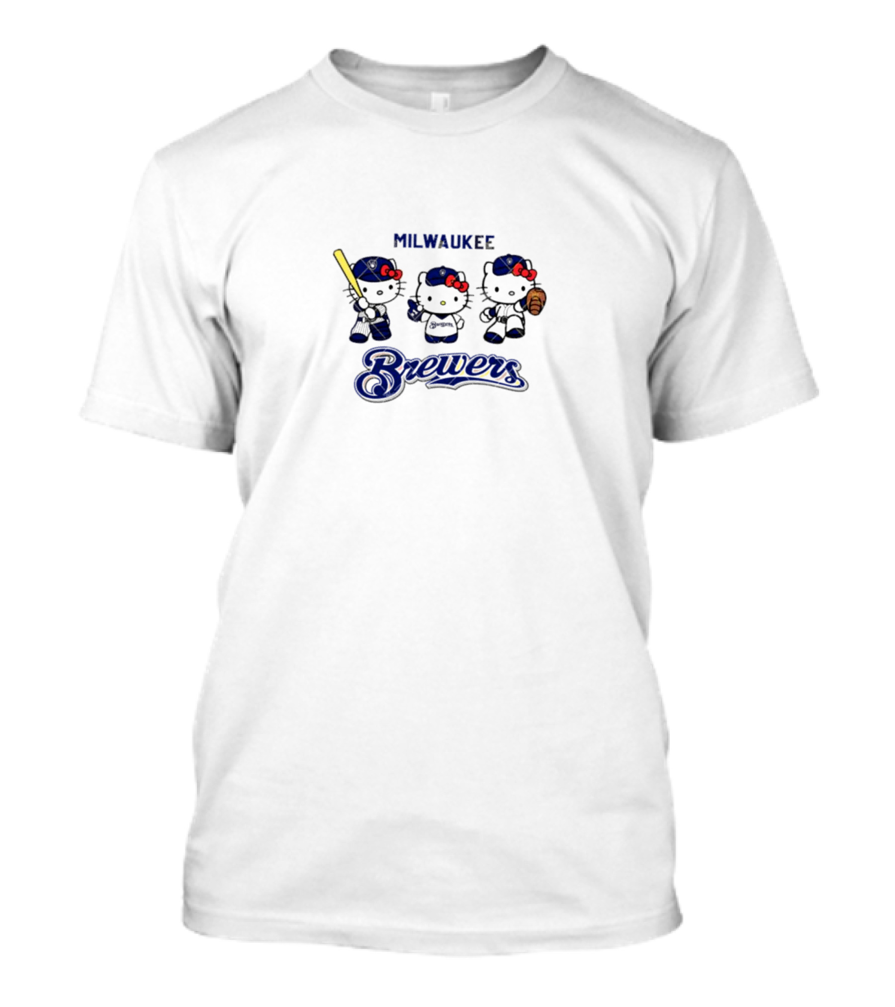 Milwaukee Brewers Hello Kitty Baseball Team T-Shirt
