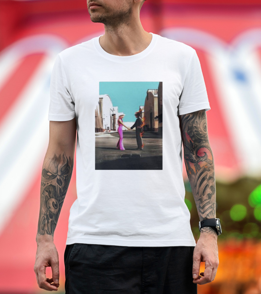 Barbenheimer Pink Floyd Wish You Were Here Scene T-Shirt