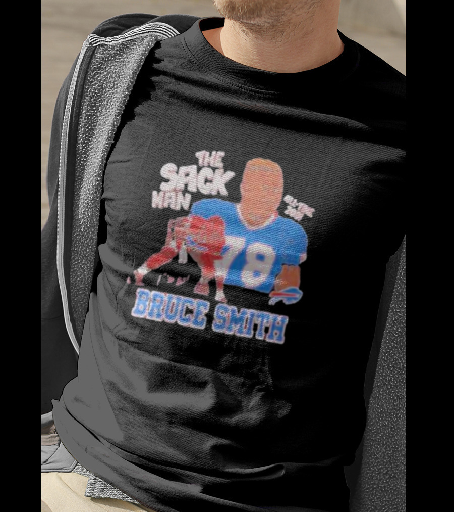 Bruce Smith The Sack Man 78 Buffalo Bills All-Time 200 T-Shirt