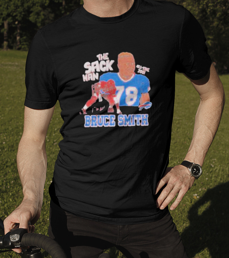 Bruce Smith The Sack Man 78 Buffalo Bills All-Time 200 T-Shirt
